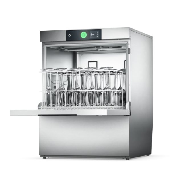 Premium model voor professioneel gebruik en een hoge capaciteit voor restaurants, hotels en bars. Geen uittreding van stoom. Veel beladingsruimte, perfect hygiënisch eindresultaat, rek afmeting 500 x 500 mm.